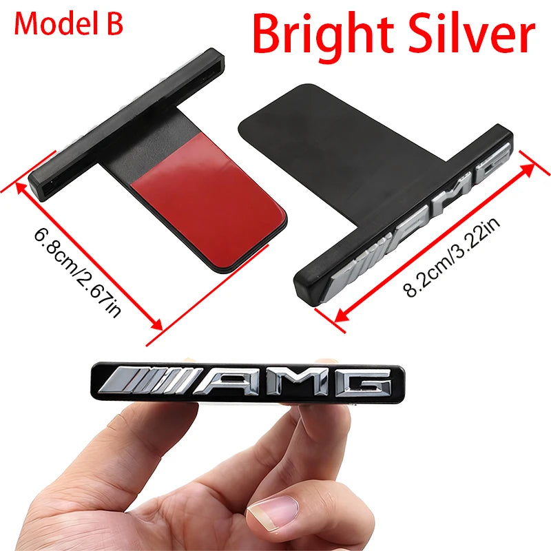 For Mercedes Benz W203 W204 W205 W210 w211 W124 W169 W176 W177 W202 ABS 3D AMG Logo Emblem Car Front Grille Badge accessories