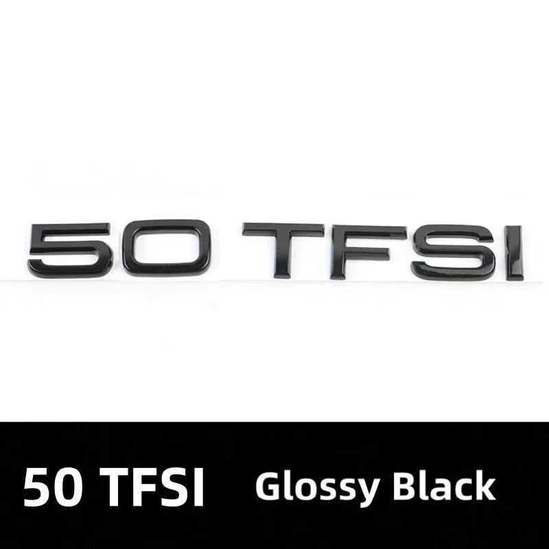 Car Rear Trunk Emblem Sticker For Audi A3 A4 A5 A6 A7 A8 Q3 Q5 Q7 Original Size Quarrto Sline Emblem ABS Black Refit Accessories