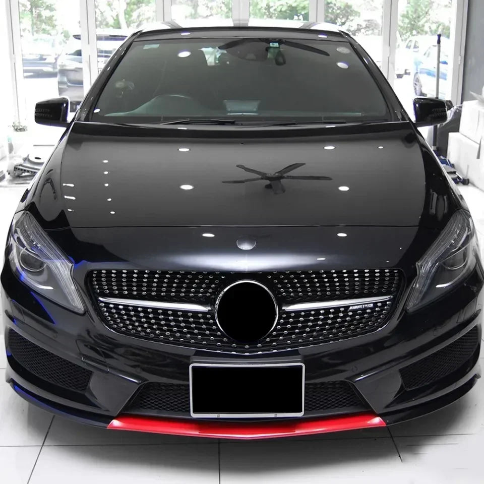 Chrome Silver AMG Style Front Bumper Grille For Mercedes Benz CLA-Class W117 2013-2019 CLA180 CLA200 CLA45 Front Grill Black