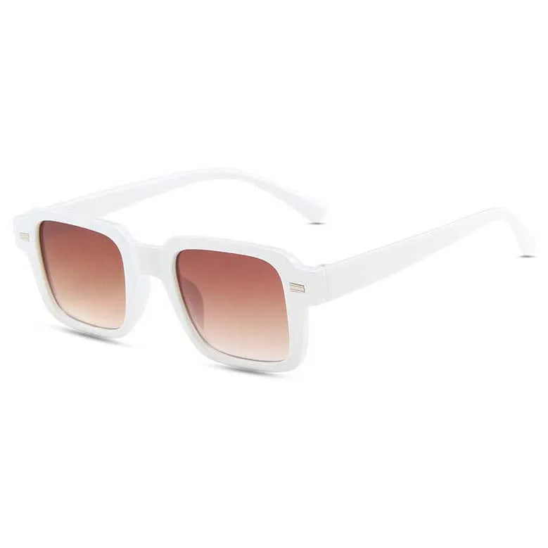 Gafas de sol rectangulares retro con montura pequeña para mujer