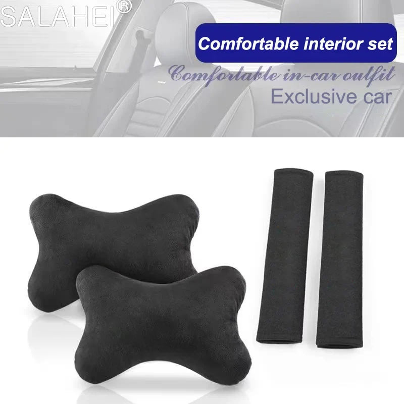 Fashion Couples For Toyota scion XA XB XD IQ TC Car Headrest Neck Pillows Seat Belt Protector Shoulder Pad Auto Accessories