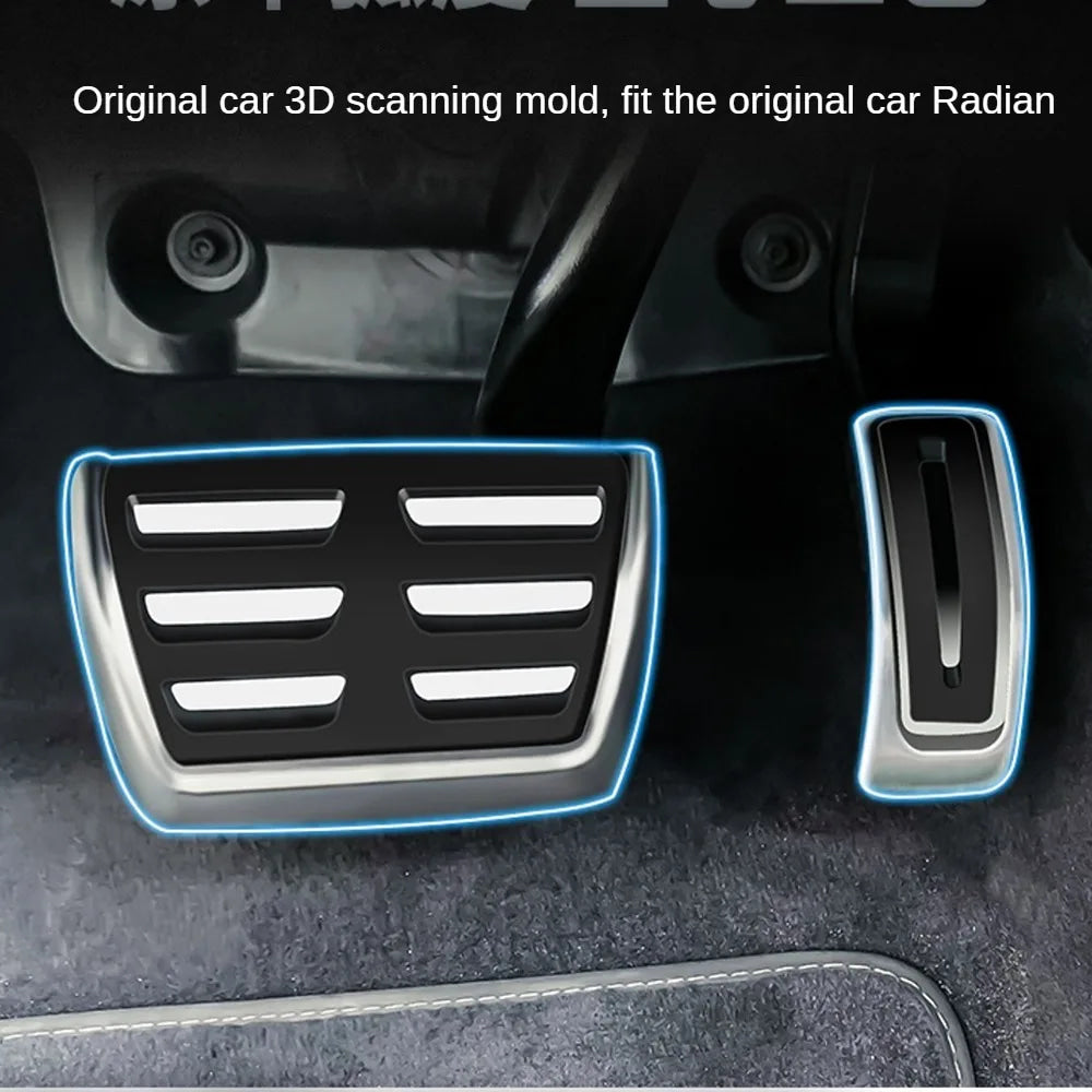 LULECI Car Pedals for Audi AT MT 2009-2024 A4 B8 B9 A6 C7 C8 Q5 High Quality Stainless Steel Accelerator Brake Pedal Cover Pads