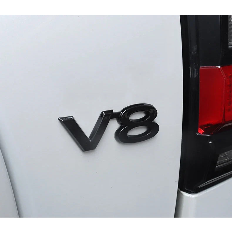 For Toyota Land Cruiser 200 Prado 120 150 Car Logo Displacement V8/TX/TXL/5.7/V6/Black Letter Sticker Car Decoration Accessories