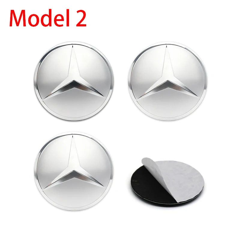 4pc 56mm 60mm 65mm Car Logo Wheel Center Stickers Auto Accessories For Mercedes Benz AMG W204 W124 W205 W203 W211 W201 W108 W210