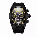 Reef Tiger 316L Stainless Steel Wine Barrel Automatic Watch Fashion Mulitfunction Tourbillon Mechanical Watches for Men RGA3069