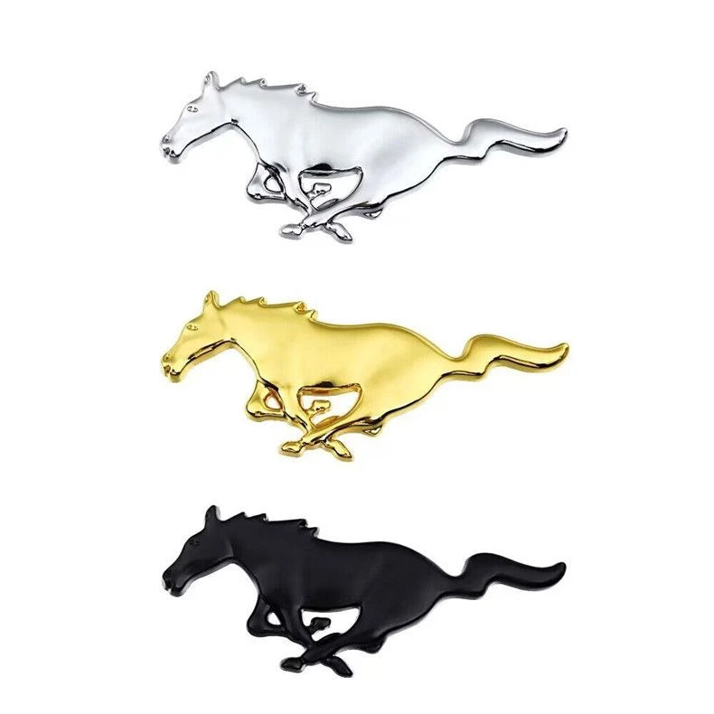 For Ford Mustang Car Sticker Car Front Grille Badge Emblem Rear Trunk Sticker  For Ford Mustang Focus Fiesta Kuga Edge Shelby GT