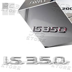 1Pcs 3D Chrome Metal Car AWD Letter Logo Fender side Rear Bumper Trunk Emblem Sticker For Lexus IS200 IS250 IS300 IS350 Decor