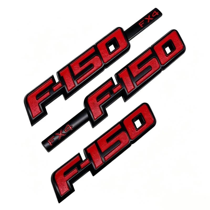 3D ABS F150 FX4 Car Emblem Badge Sticker For Ford F-150 FX4 Pickup Truck Side Fender Rear Tailgate Logo Decal Accessories