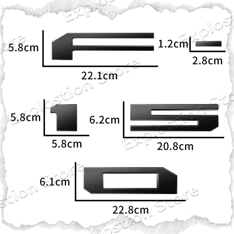 Car ABS Plastic F-150 Logo Car Letter Fender Side Emblem Rear Tail Trunk Badge Sticker For Ford F150 GT Accessories