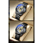 TPW Hot Trendy Fashion Wholesale Men Golden Black Blue Skeleton NOT Automatic Watch Quartz Wrist Watches Luxury 2024