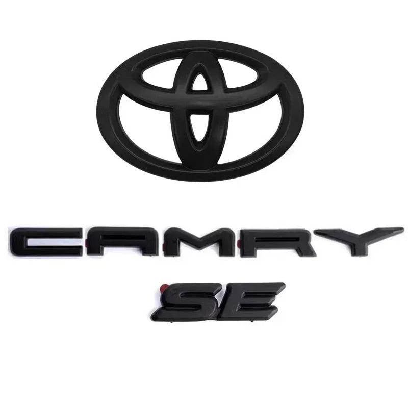 3pcs ABS Overlay logo for Toyota 2018-2024 Camry modified three-dimensional covering 3D SE XSE trunk sticker car accessories