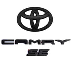 3pcs ABS Overlay logo for Toyota 2018-2024 Camry modified three-dimensional covering 3D SE XSE trunk sticker car accessories