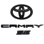 3pcs ABS Overlay logo for Toyota 2018-2024 Camry modified three-dimensional covering 3D SE XSE trunk sticker car accessories
