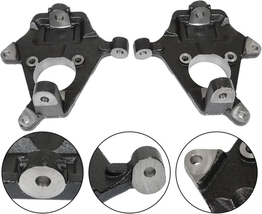 2Pcs Drop Lowering Spindles Black For Chevy Silverado GMC Sierra 1500 2WD 4WD AWD 07-16