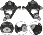 2Pcs Drop Lowering Spindles Black For Chevy Silverado GMC Sierra 1500 2WD 4WD AWD 07-16