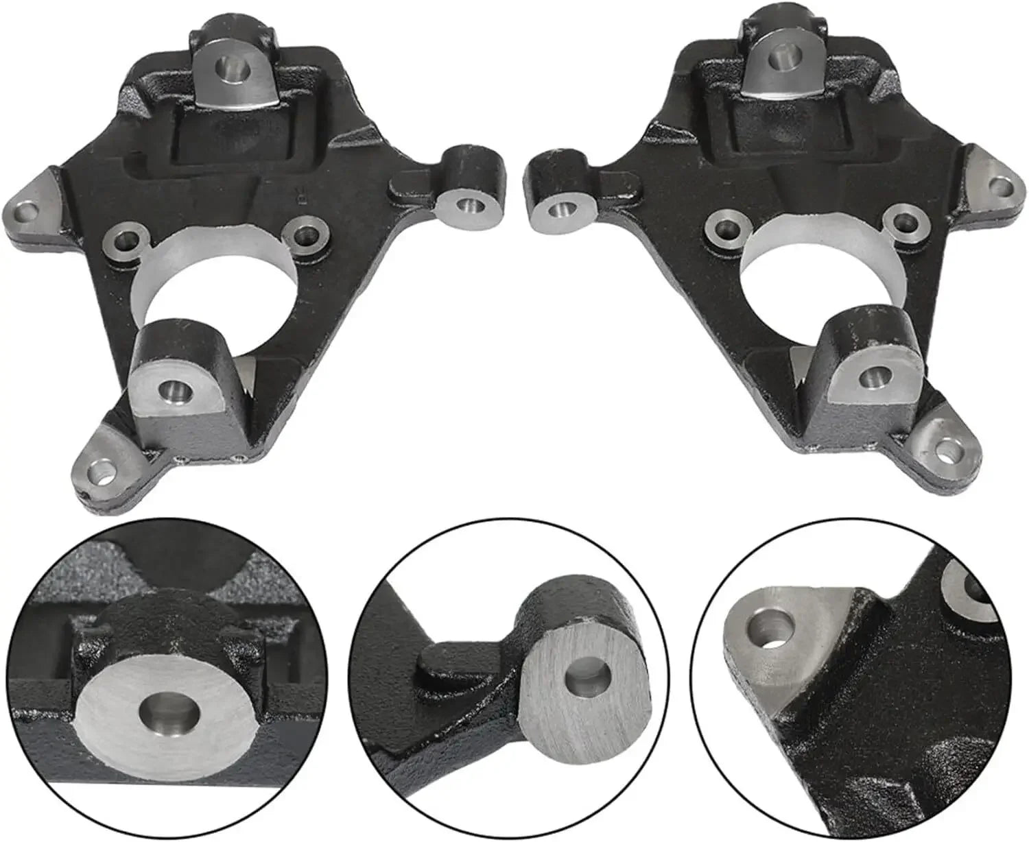 2Pcs Drop Lowering Spindles Black For Chevy Silverado GMC Sierra 1500 2WD 4WD AWD 07-16