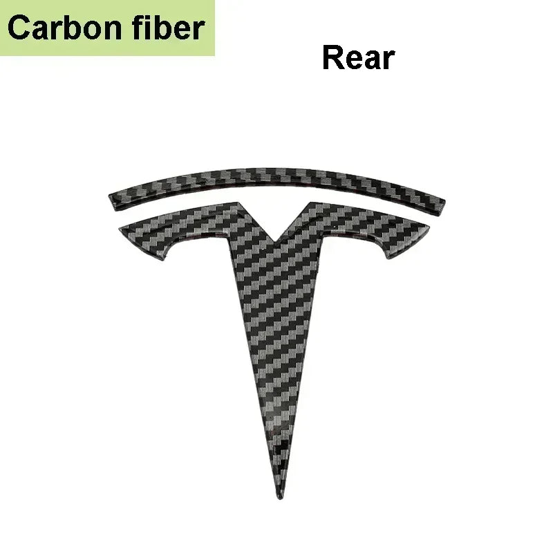 CAR Tesla Model 3 Mode Y Zinc Alloy Car Front Hood Logo Sticker Styling Auto Body Rear Trunk Emblem with Radian Accessories
