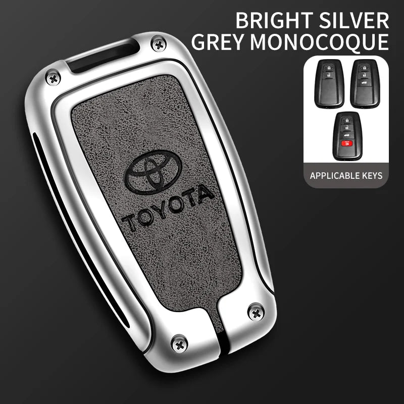 Car Key Case Bag Cover Shell For Toyota CHR Prado 2017 2018 Prius Camry Corolla RAV4 2017 2018 2019 2020 Protector Accessories