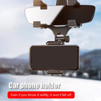Soporte para Teléfono con Espejo Retrovisor SEAMETAL para Automóvil, Rotación Libre, Ajuste, Soporte para Teléfono con Agarre Estable, Soporte de Navegación para Teléfono Inteligente