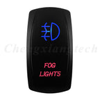Waterproof 5 Pins SPST On/Off Rocker Switch Blue & Red Led 20A/12V 10A/24V Toggle Switch GPS for Cars,Trucks, RVs, Boats