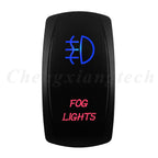 Waterproof 5 Pins SPST On/Off Rocker Switch Blue & Red Led 20A/12V 10A/24V Toggle Switch GPS for Cars,Trucks, RVs, Boats