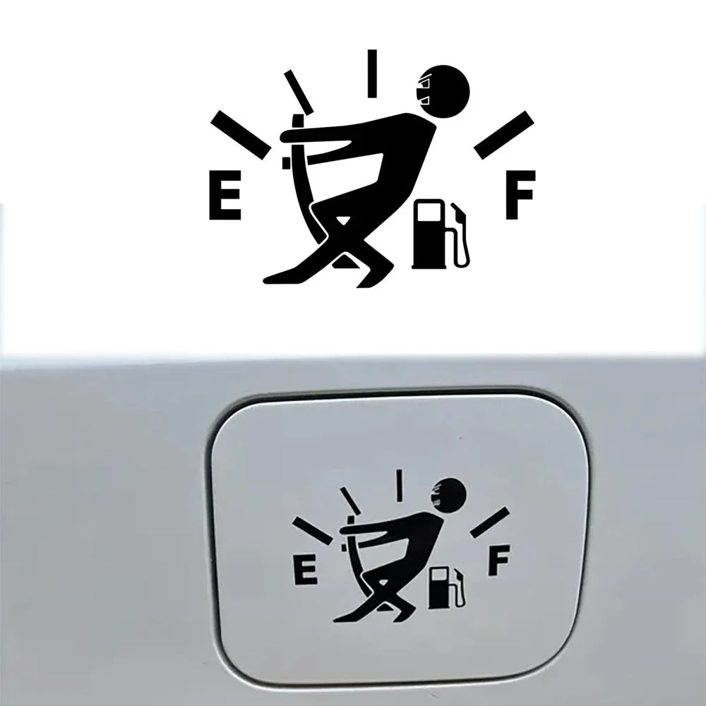 Pegatinas divertidas para coche, puntero de tanque de combustible, pegatina de vinilo reflectante, calcomanía de Gas alto, pegatinas vacías para indicador de combustible, calcomanía para Exterior de coche