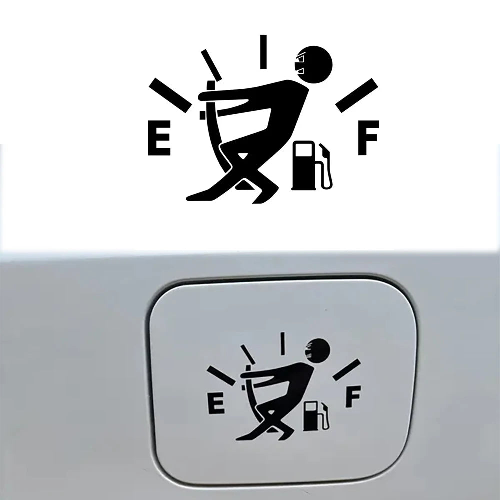 Pegatinas divertidas para coche, puntero de tanque de combustible, pegatina de vinilo reflectante, calcomanía de Gas alto, pegatinas vacías para indicador de combustible, calcomanía para Exterior de coche