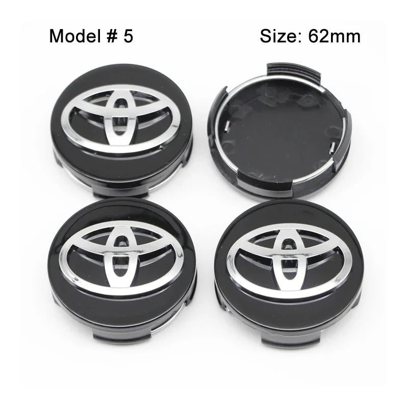 4Pcs 57/62mm Car Wheel Center Hub Cap Rim Cover For Toyota Corolla RAV4 LEVIN Yaris C-HR Camry Prius Prado  Car Auto Accessories