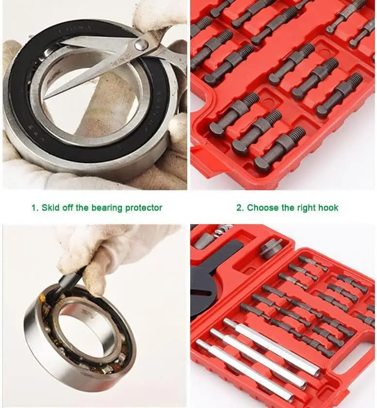 21 in1 Bearing Disassembly Puller Tool Inner Hole Removal Tool Three-jaw Puller Set