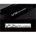 Universal V8 BITURBO 4MATIC+ Car Fender Emblem Badge for Mercedes Benz W220 W201 W222 W204 W176 W124 W212 W213 W177 - Vehicle Ac