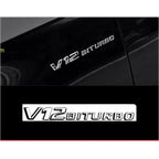 Universal V8 BITURBO 4MATIC+ Car Fender Emblem Badge for Mercedes Benz W220 W201 W222 W204 W176 W124 W212 W213 W177 - Vehicle Ac