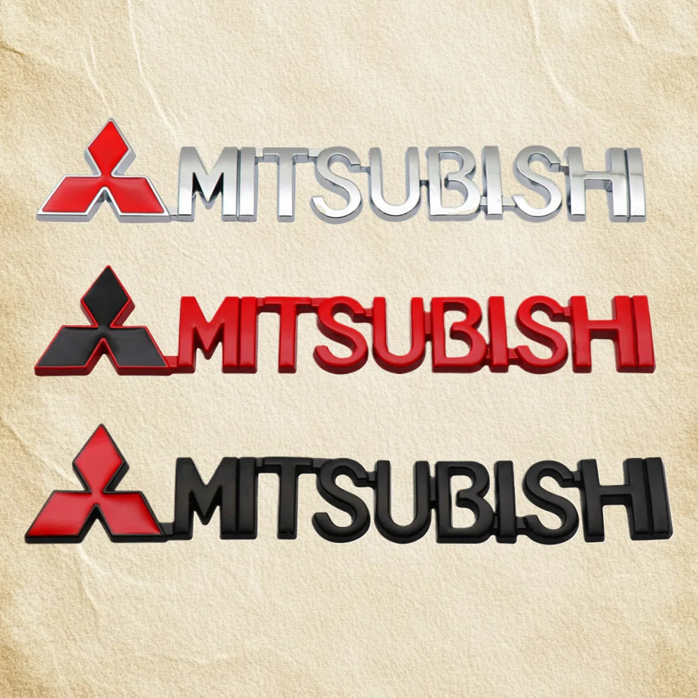 For Mitsubishi Outlander Eclipse Pajero Lancer EVO ASX Triton Attrage Ralliart Delica Car Metal Logo Badge Emblem Sticker