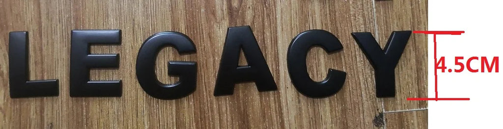 Car Letter Rear Trunk Decals Emblem Badge Sticker Front Engine Cover Sticker Decal Styling For Subaru LEGACY