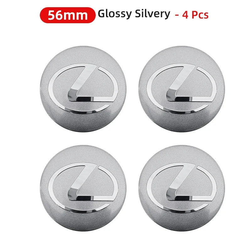 56mm 60mm 65mm Car Wheel Center Emblem Hub Caps Stickers For Lexus RX300 IS200 IS250 ES350 Ct200h UX250h NX300h RX350 ES300h LBX