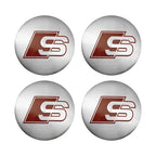4Pc 56mm Car Wheel Center Hub Cap Rim Cover Emblem Stickers For Audi sline Rs A4 B7 B8 B9 A3 8P 8L 8V A5 A6 C6 C5 C7 A1 A7 A8 Q2