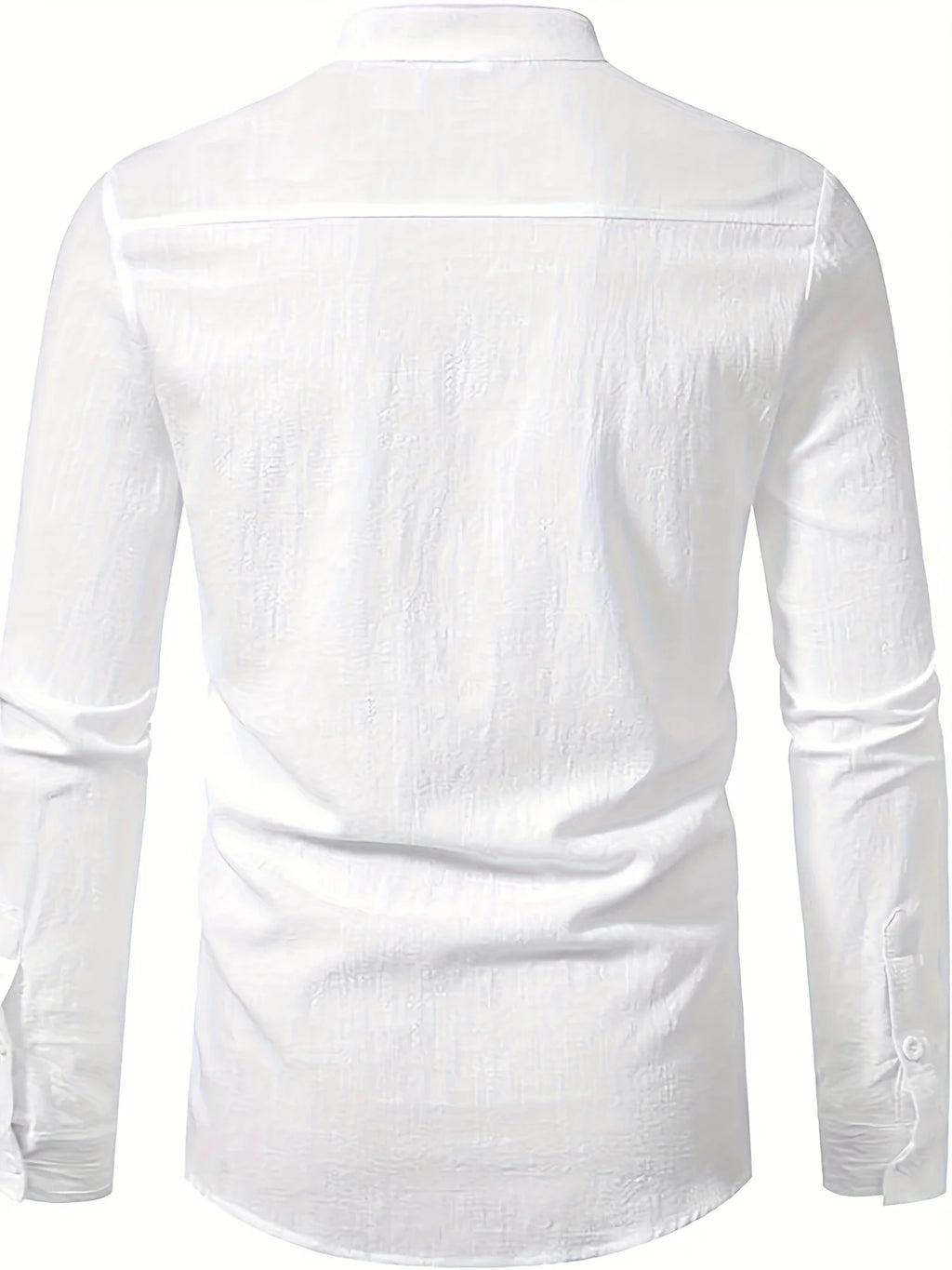 Camisa de lino de manga larga de moda casual para hombres Ropa de hombre transpirable cómoda y elegante