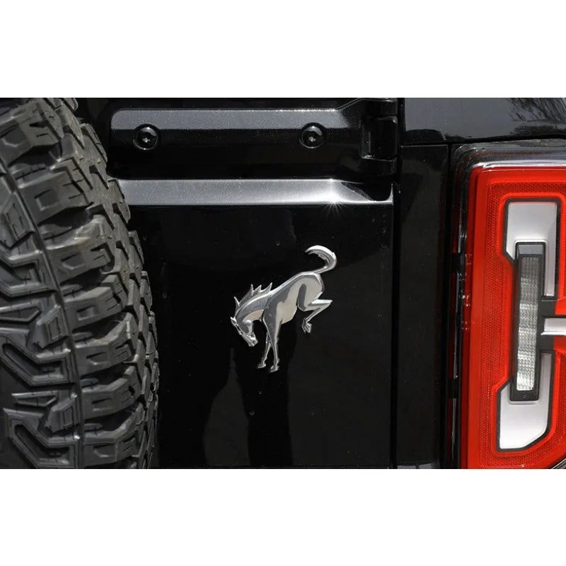 1pcS New ABS 3D Car Horse Stickers Hot For Ford Bronco Logo Exterior Modification Tailgate Leaf Board Letters Animal Parts Badge