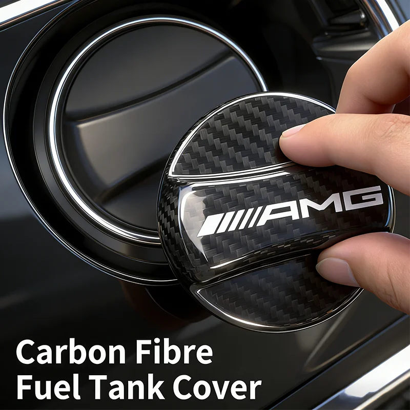 Benz Car Carbon Fiber Fuel Tank Cap Trim Accessories For Mercedes Benz AMG W203 W206 W220 W205 W211 W212 W201 W168 W167 W169 GLA