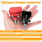 200A All-Copper Lithium Battery Terminal Connector Energy Storage Terminal Battery Connector Adapter Inverter Plug