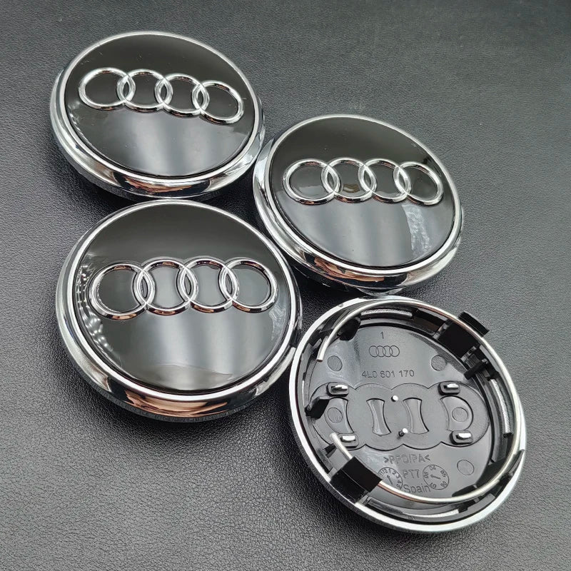 4pcs 60mm 61mm 68mm  Audi Hub Caps Car Wheel Center Caps  For Audi A1 A2 A3 A4 A5 A6 A7 A8 S3 S6 Q3 Q5 Q7 Accessories