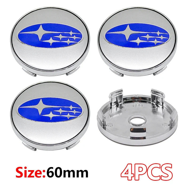4Pcs ABS 60mm Wheel Center Cover Hub Cover Logo For Subaru WRX BRZ DRL XV STI Outback Legacy Forester Impreza Tribeca