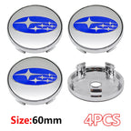 4Pcs ABS 60mm Wheel Center Cover Hub Cover Logo For Subaru WRX BRZ DRL XV STI Outback Legacy Forester Impreza Tribeca
