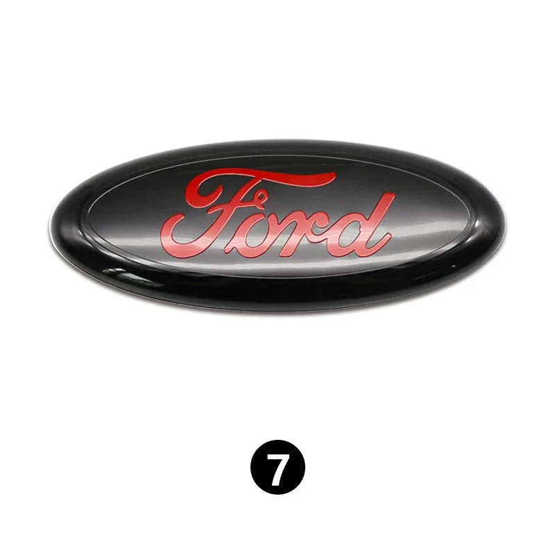 Ford Metal All Sizes Logo For Focus Mondeo Edge Ecosport Fiesta Fusion Rear Trunk Emblem Metal Cover Sticker Badge Classic Blue