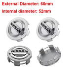 4pcs 54/60mm Car Wheel Center Emblem Hub Cover for Nissan Teana Altima Livina Micra Navara Qashqai Sylphy X-Trail Accessories