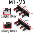 3D ABS Car Front Kidney Grille Mesh Emblem Badge Letters 1 2 3 4 5 6 7 8 Glossy Black Chrome Universal Auto Exterior Tuning Trim