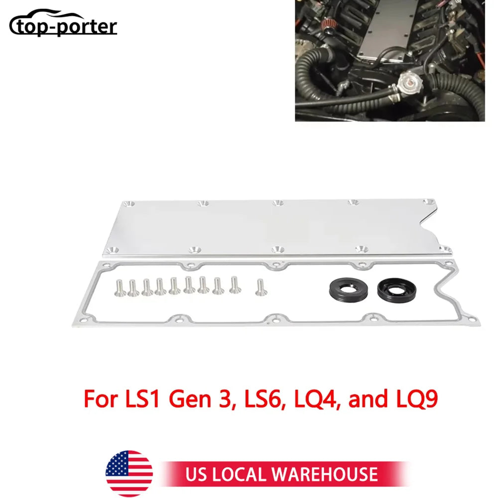 LS Gen 3 Engine Blocks Billet Valley Pan Cover Plate Cover Plate Billet Low Profile LSX LS1 LM7 LR4 LQ4 LS6 L59 Aluminum TB-1020
