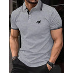 Nueva camiseta para hombre, Polo clásico de manga corta, camiseta informal de verano con solapa de botón, Polo informal de S-3XL súper grande