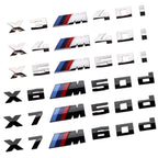 3D ABS M-Standard Sports Competition Emblem Rear Trunk Logo Sticker For BMW M1   X2 X3M X4M X5M X6M X7M Auto Modification  Badge
