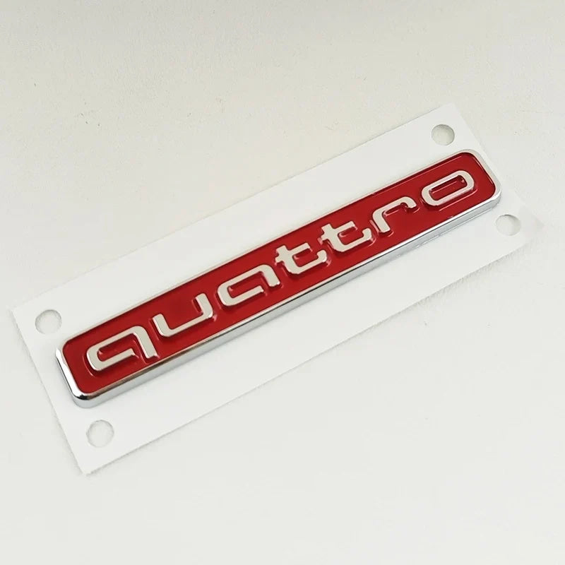 3D ABS Black Logo Quattro Emblem Decal Car Badge For Audi A3 A5 A4 A6 A7 A8 A1 A2 S3 S4 TT Q3 Q7 Q5 Quattro Sticker Accessories