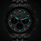 BERNY Chronograph Watches for Men Aviation Multifunction Quartz Men's Watch Date Sapphire Super Luminous Luxury Wristwatch